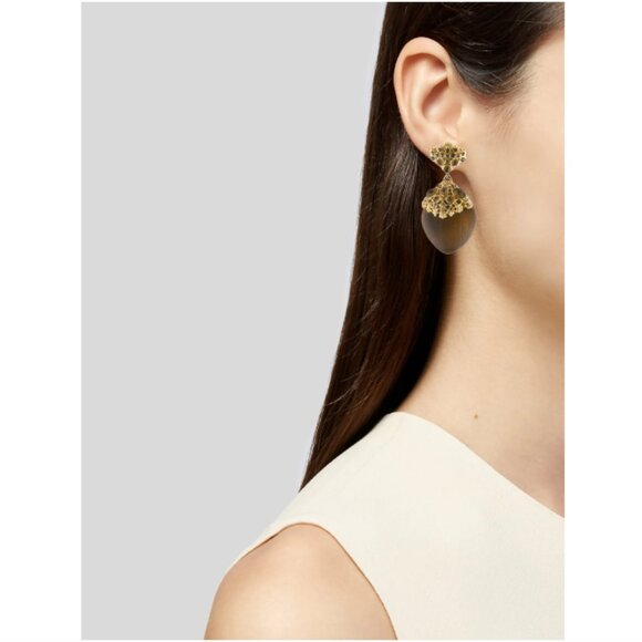 Alexis Bittar | Crystal & Lucite Drop Earrings - Picture 3 of 15
